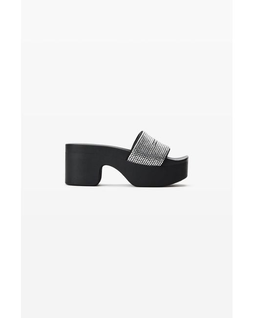 Alexander Wang Black Aw Hotfix Platform Slide