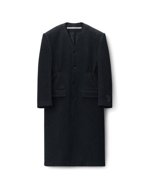 Alexander Wang Blue Collarless Coat