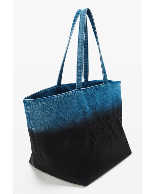 Alexander Wang Blue Denim Punch Large Tote