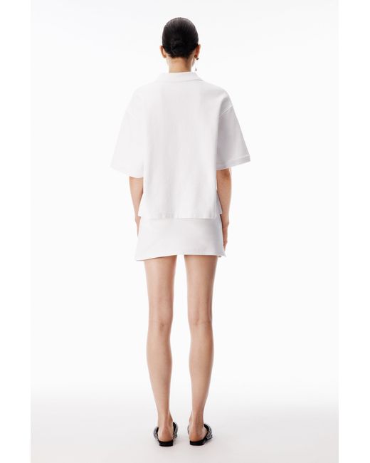 Alexander Wang White Pleated Wrap Mini Skirt