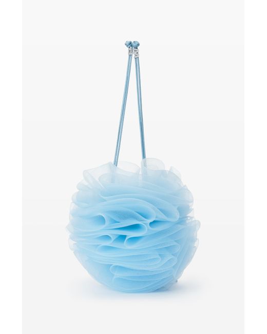 Alexander Wang Blue Pom Bag In Tulle Mesh