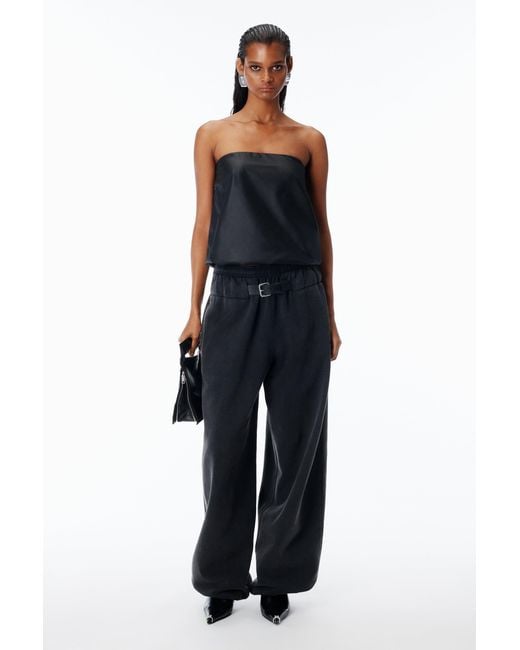 Alexander Wang Gray Mid Rise Belted Sweatpant