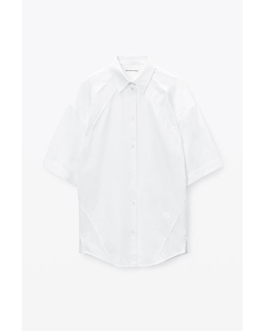 Alexander Wang White Oversize Button Up Shirtdress