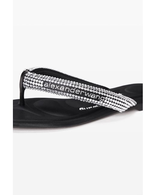 Alexander Wang White Jenna Tubular Flat Thong Sandal