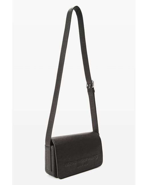 Alexander Wang Black Punch Flap Crossbody