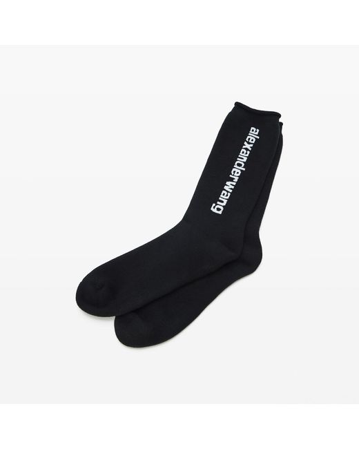 Alexander Wang Black Logo Sock