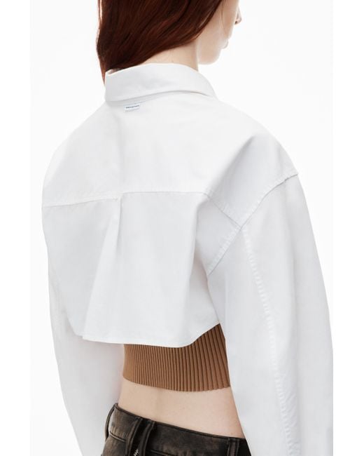 Alexander Wang White Pre-styled Cropped Cami & Button Up Twinset