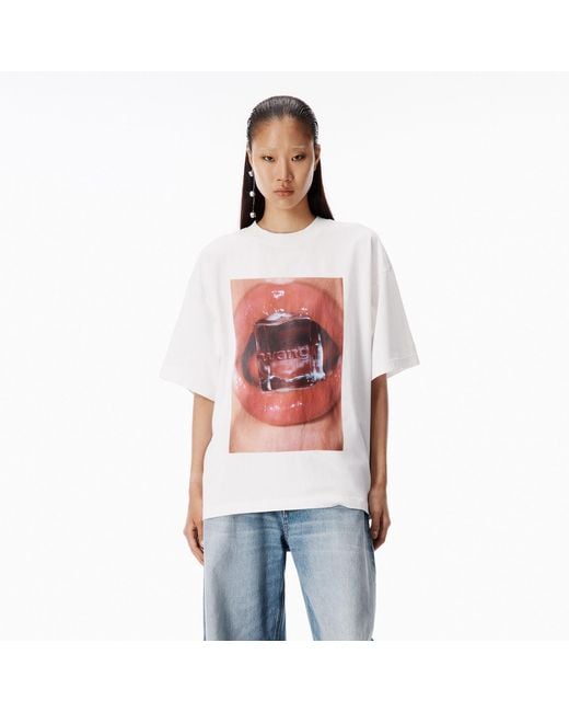 Alexander Wang Red Cube Oversized Tee