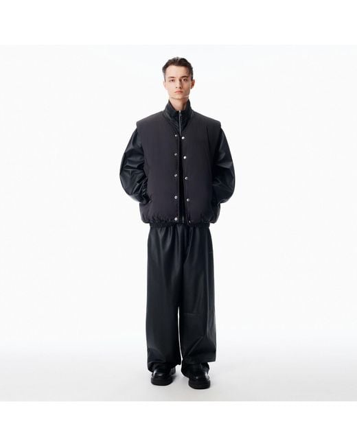 Alexander Wang Black Moto Puffer Vest for men