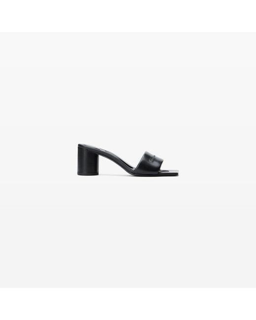 Alexander Wang Black Lambskin Vic Sandals