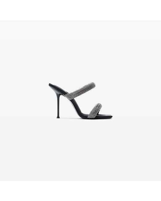 Alexander Wang Multicolor Julie Crystal Hotfix 105Mm Satin Tubular Sandal