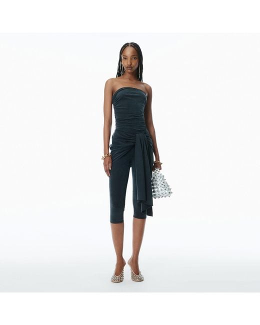 Alexander Wang Blue Pre-Styled Wrap Catsuit