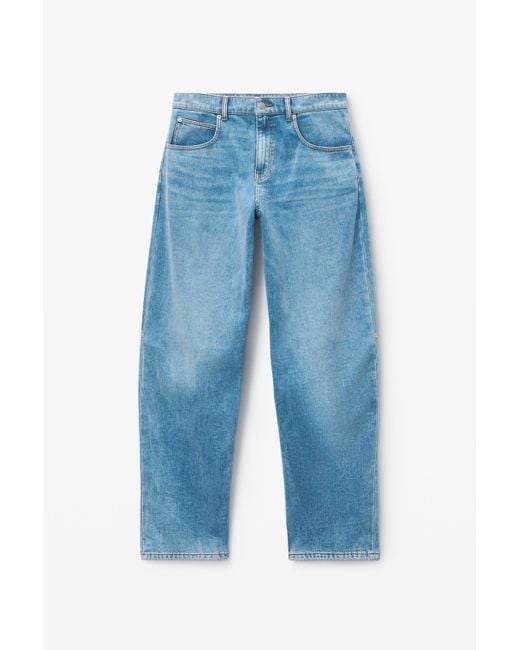 Alexander Wang Blue Oversize Low-rise Jeans