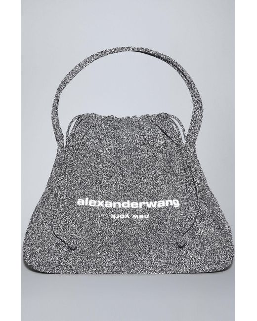 Alexander Wang Black Reflective Ryan Bag Large