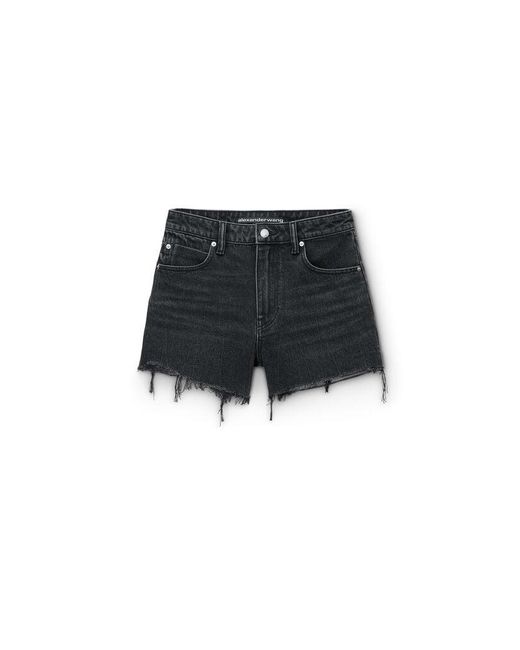 Alexander Wang Black Cotton Denim Shorts