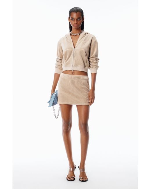 Alexander Wang Natural Mid Rise Mini Skort