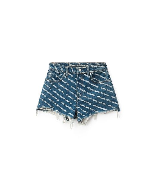 Alexander Wang Blue Bite Logo Short