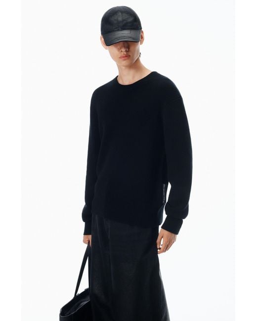 Alexander Wang Blue Wool Crewneck Pullover for men