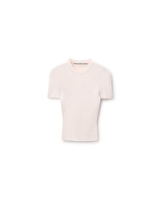 Alexander Wang Black Debossed Logo Fitted Tee