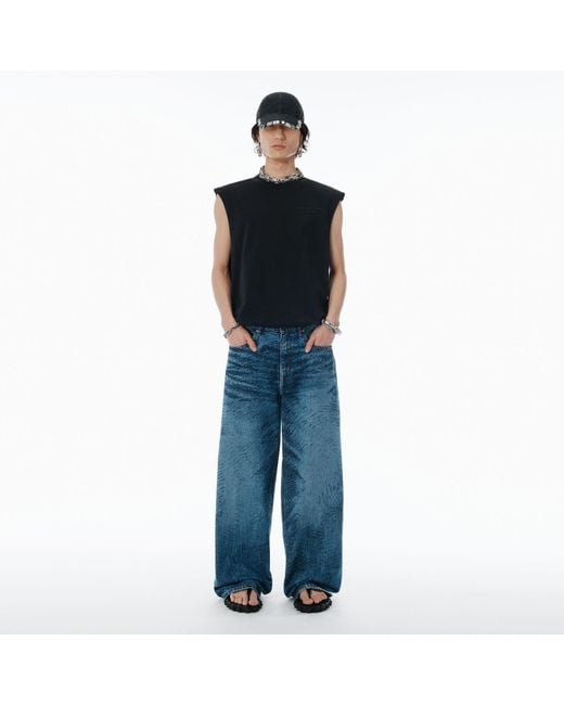 Alexander Wang Blue Marker-Print Jeans for men