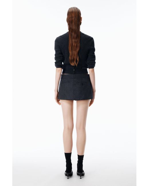 Alexander Wang Black Tailored Mini Skort