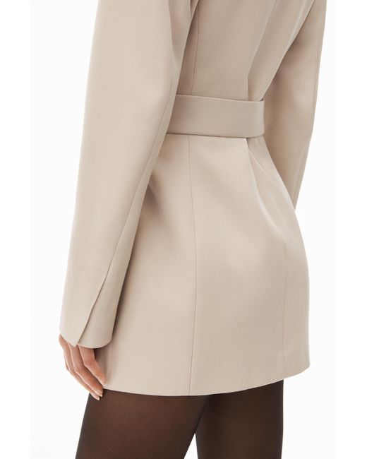 alexanderwang BELTED BLAZER DRESS IN WOOL TAILORING BLACK - alexanderwang®  US