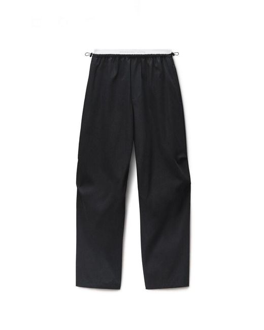 Alexander Wang White Logo Elastic Mid-Rise Pant