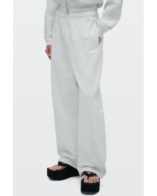 Alexander Wang Gray Crystal Mid Rise Relaxed Sweatpant