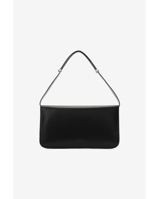 Alexander Wang Black Dome Structured Flap Bag In Leather