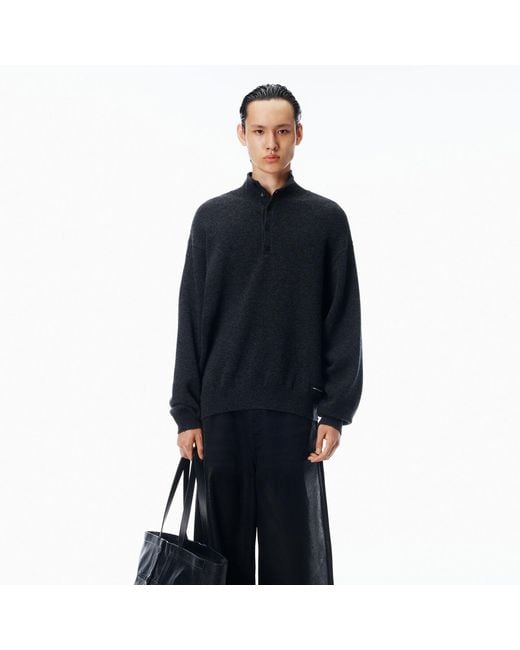 Alexander Wang Blue Turtleneck Henley