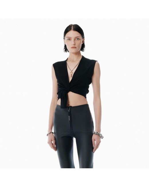 Alexander Wang Black Merino Wool Nameplate Top