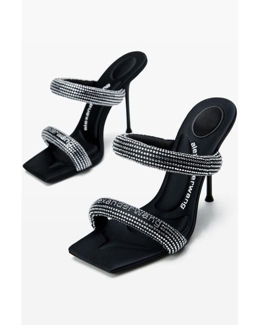 Alexander Wang Multicolor Crystal Hotfix Julie Tubular Sandals
