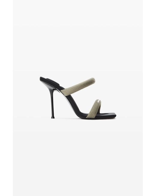 Alexander Wang Green Julie 105Mm Tubular Webbing Sandal