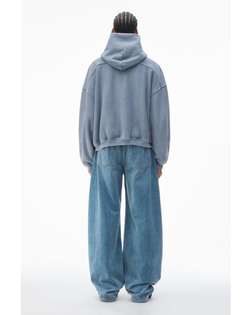 Alexander Wang Oversize Star Logo-print Zip-up Hoodie in
