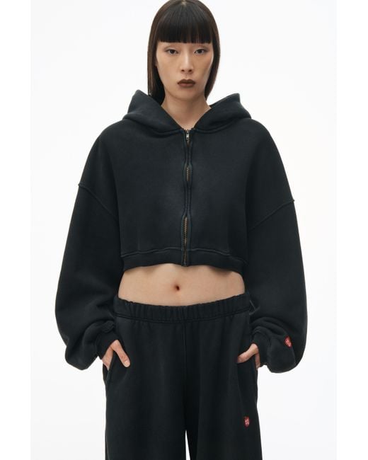Alexander Wang Black High Waisted Sweatpant In Classic Terry