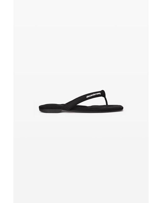 Alexander Wang White Jenna Tubular Flat Thong Sandal