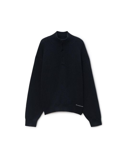 Alexander Wang Black Turtleneck Henley