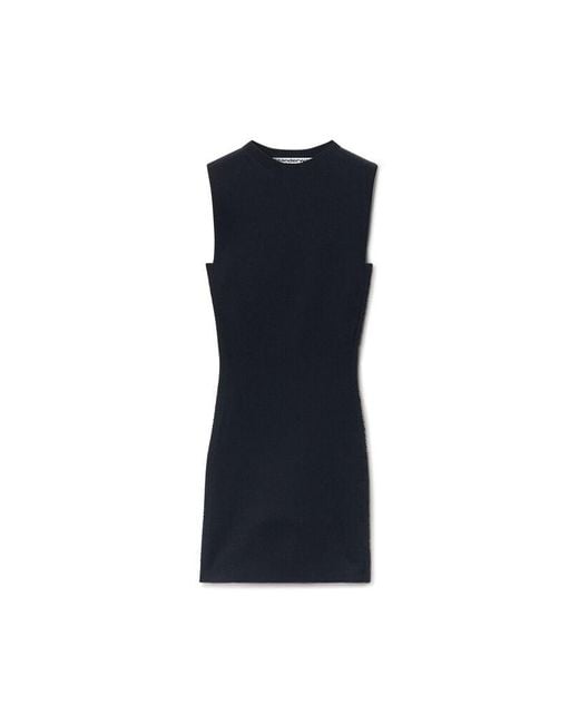 Alexander Wang Black Debossed Logo Mini Dress