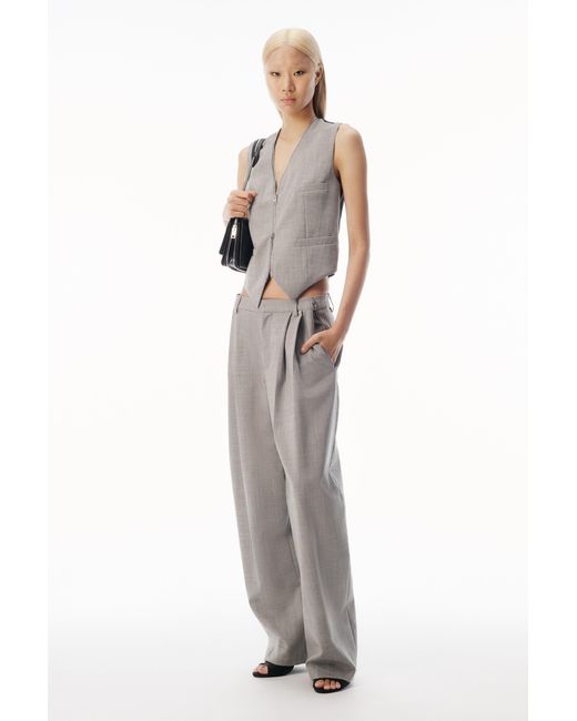 Alexander Wang Gray Tailored Vest With Wraparound Zipper