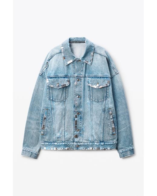 Alexander Wang Blue Oversized Trucker Jacket