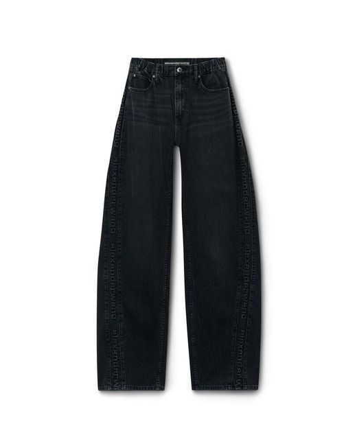 Alexander Wang Black Logo Embossed Ballon Jogger Pant