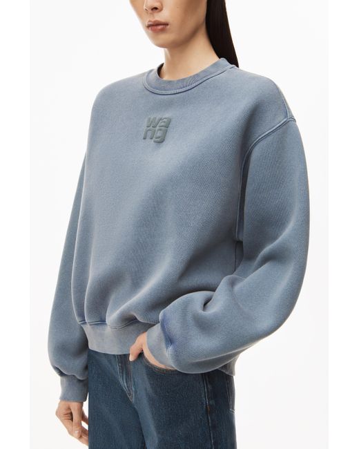 その他 Alexander Wang ESSENTIAL TERRY CREW SWEATSHIRT W/ PUFF alexanderwang.t Essential Terry Crewneck Sweatshirt