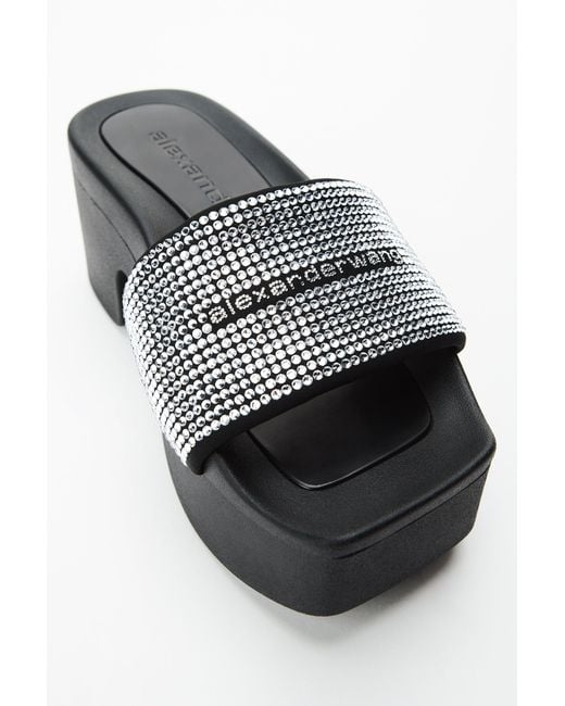 Alexander Wang Black Aw Hotfix Platform Slide