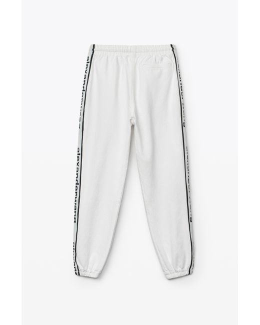 Alexander Wang Logo Tape JOGGER in White | Lyst