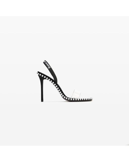 Alexander Wang Black Crystal Nova Strap Sandal
