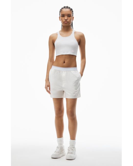Alexander Wang White Boxer Brief In Cotton