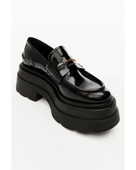 Alexander Wang Black Carter 75 Platform Loafers