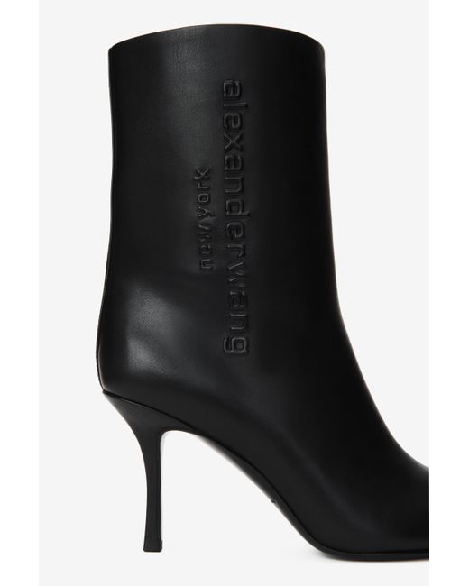 Alexander Wang Black Delphine Ankle Boot In Leather