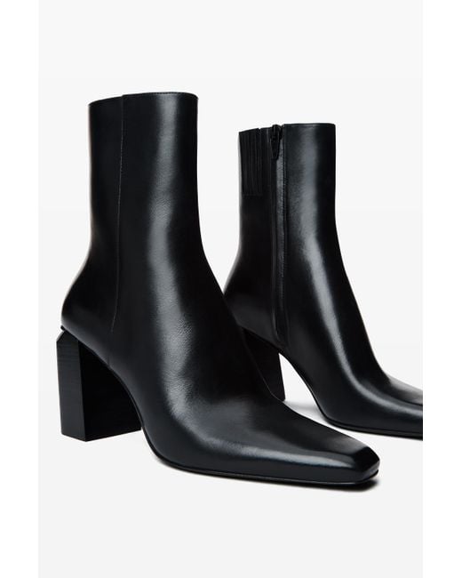 Alexander Wang Toni Ankle Boot In Leather in Black | Lyst UK