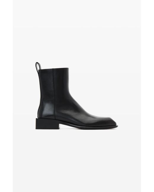 Alexander Wang Black Throttle Leather Ankle Boot